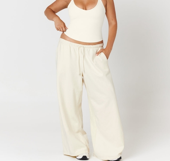CSB - Wide Leg Sweatpants - Vanilla - L - Picture 5 of 7